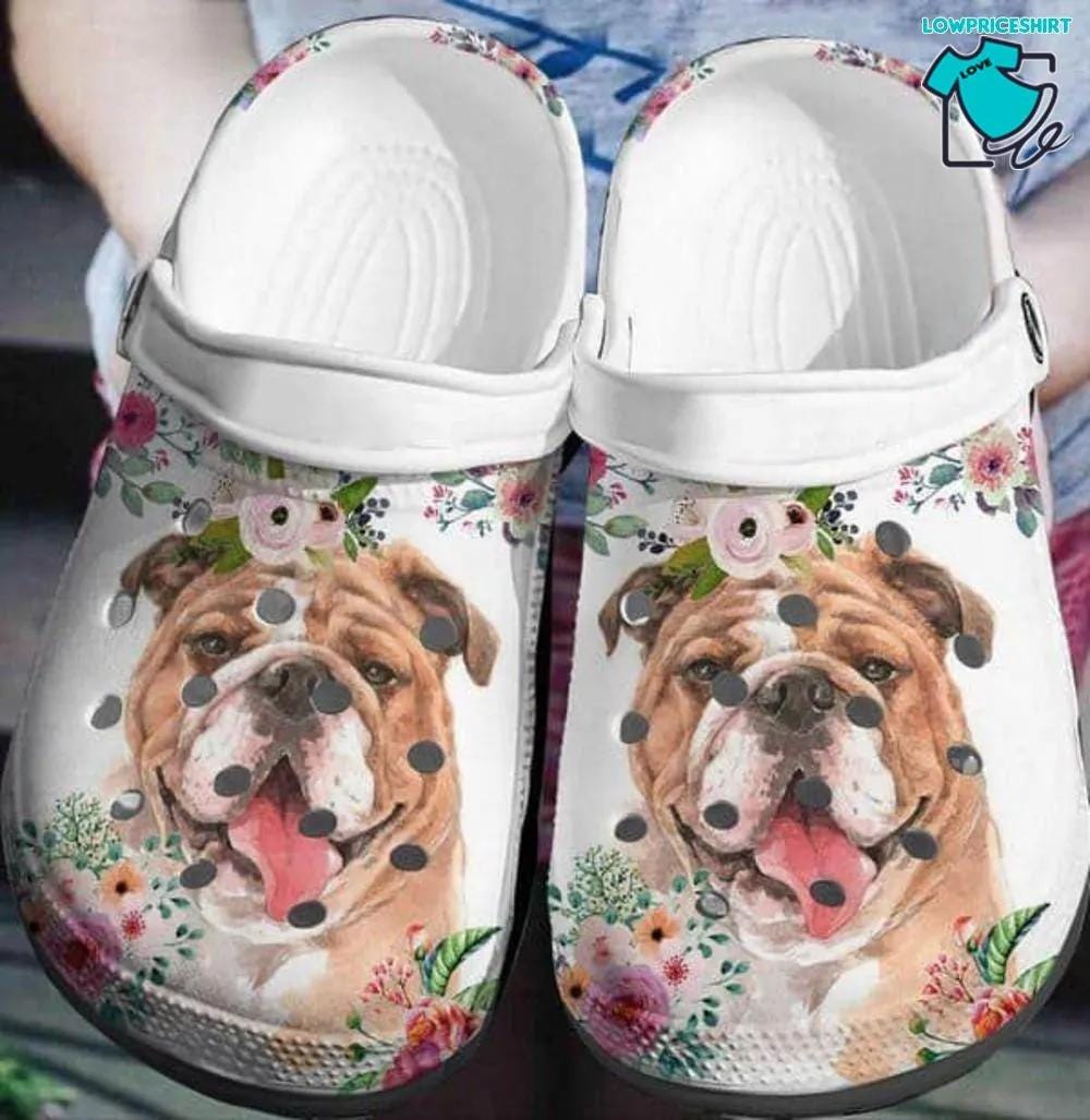 Bulldog Classic Clogs Unisex Fashion Style Crocs Clog Shoes by Donald