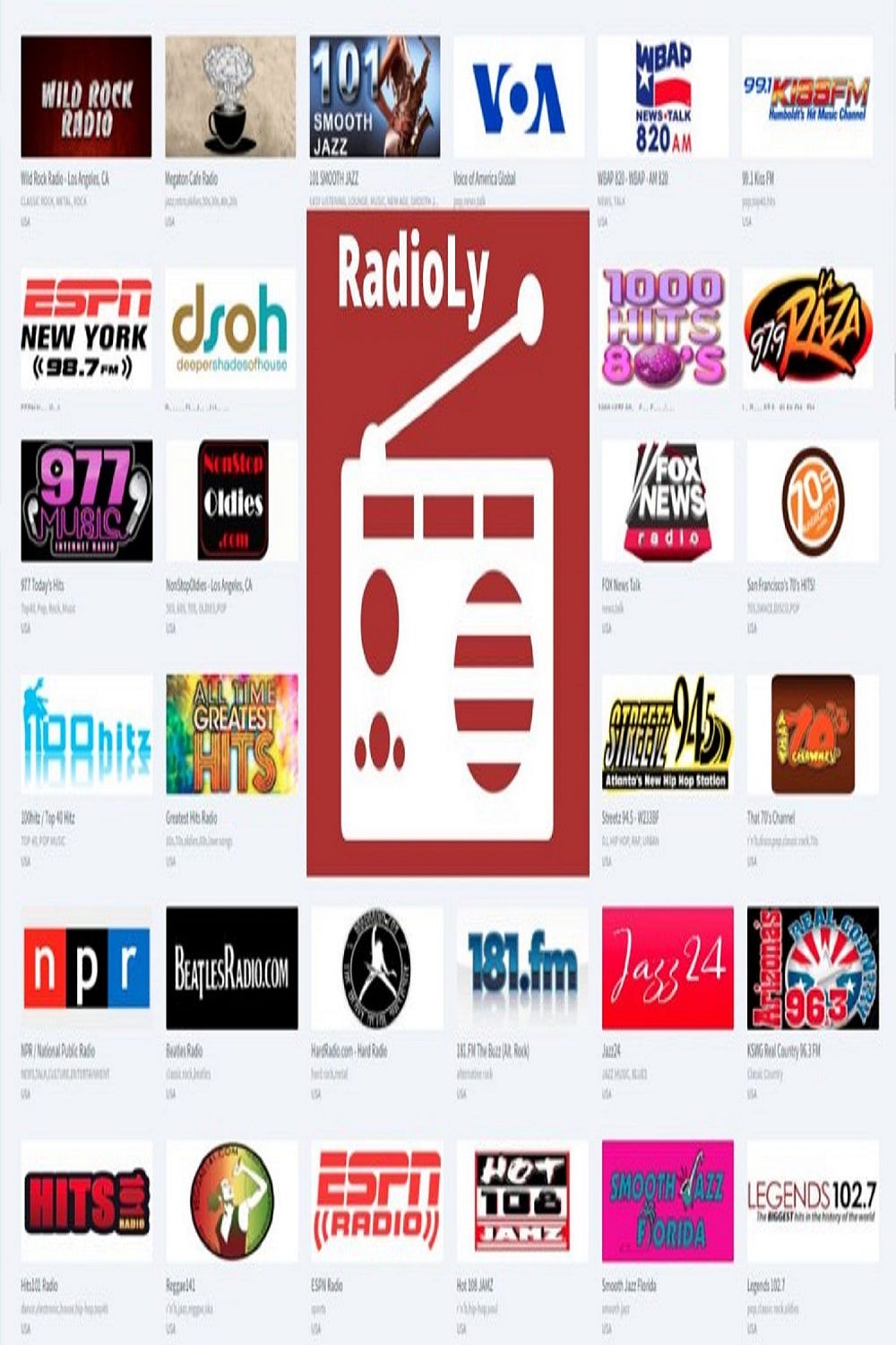 How to listen radio stations from US Radioly Medium