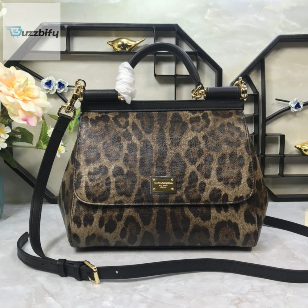 Dolce Gabbana Leopard Print Medium Sicily Top Handle Bag Muticolour For ...
