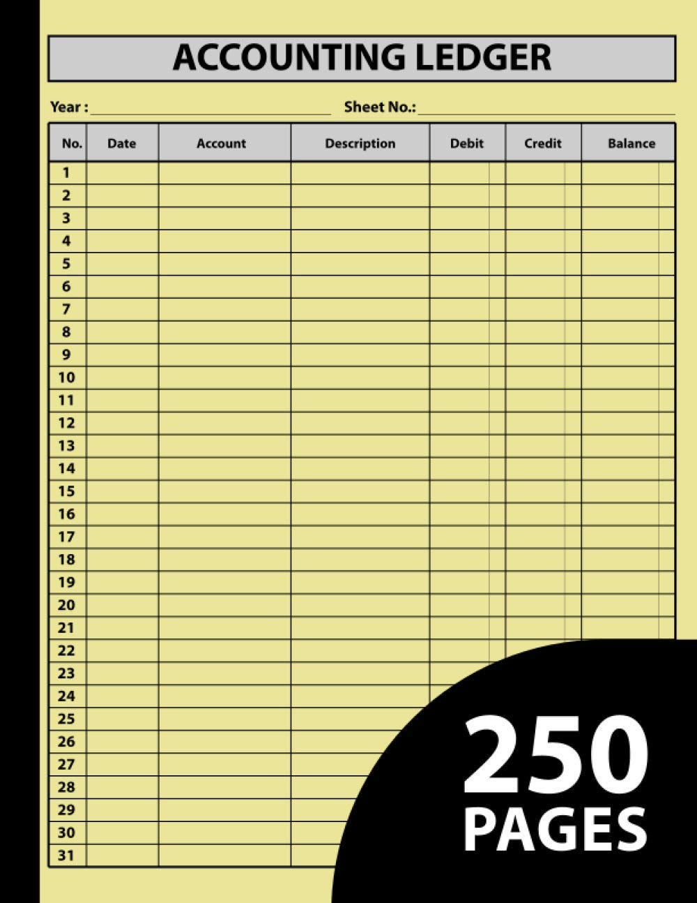 [READ] Accounting Ledger Book Large & Simple Bookkeeping log for Small