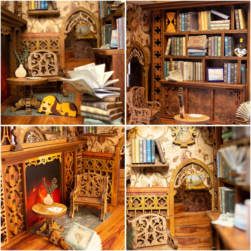 DIY Eternal Bookstore Book Nook | Book Shelf Insert | Miniatures Decoration  Gift