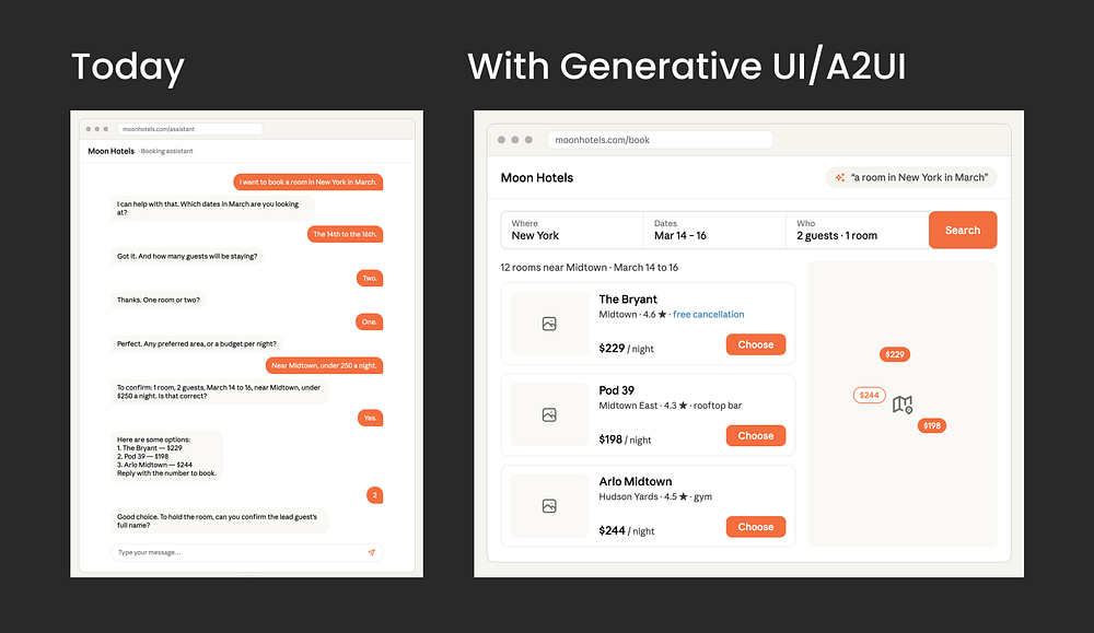 The same screen could just as easily be the mobile chat, side window or whole app.