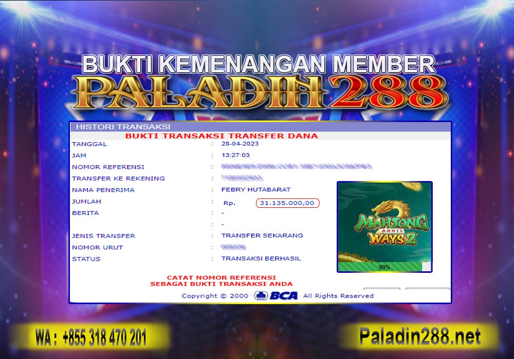 THE BEST BANGET SITUS NYA PALADIN288 BANYAK BONUS PASTI NYA BONUS DI ...