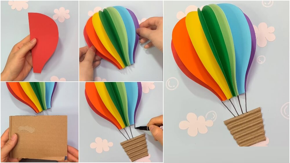 How to Draw a Hot Air Balloon - Really Easy Drawing Tutorial