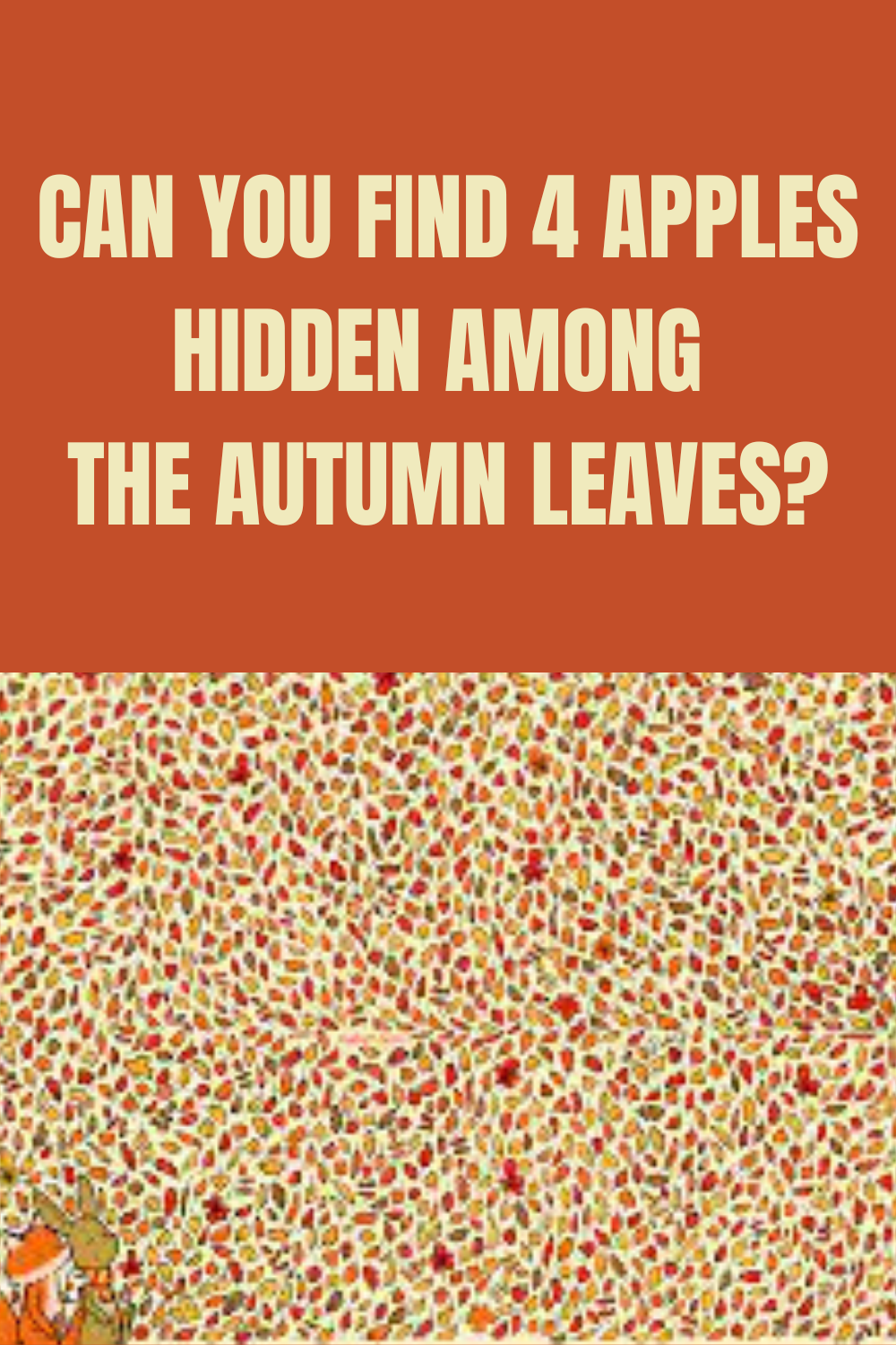 Can You Find 4 Apples Hidden Among The Autumn Leaves? - Paula - Medium