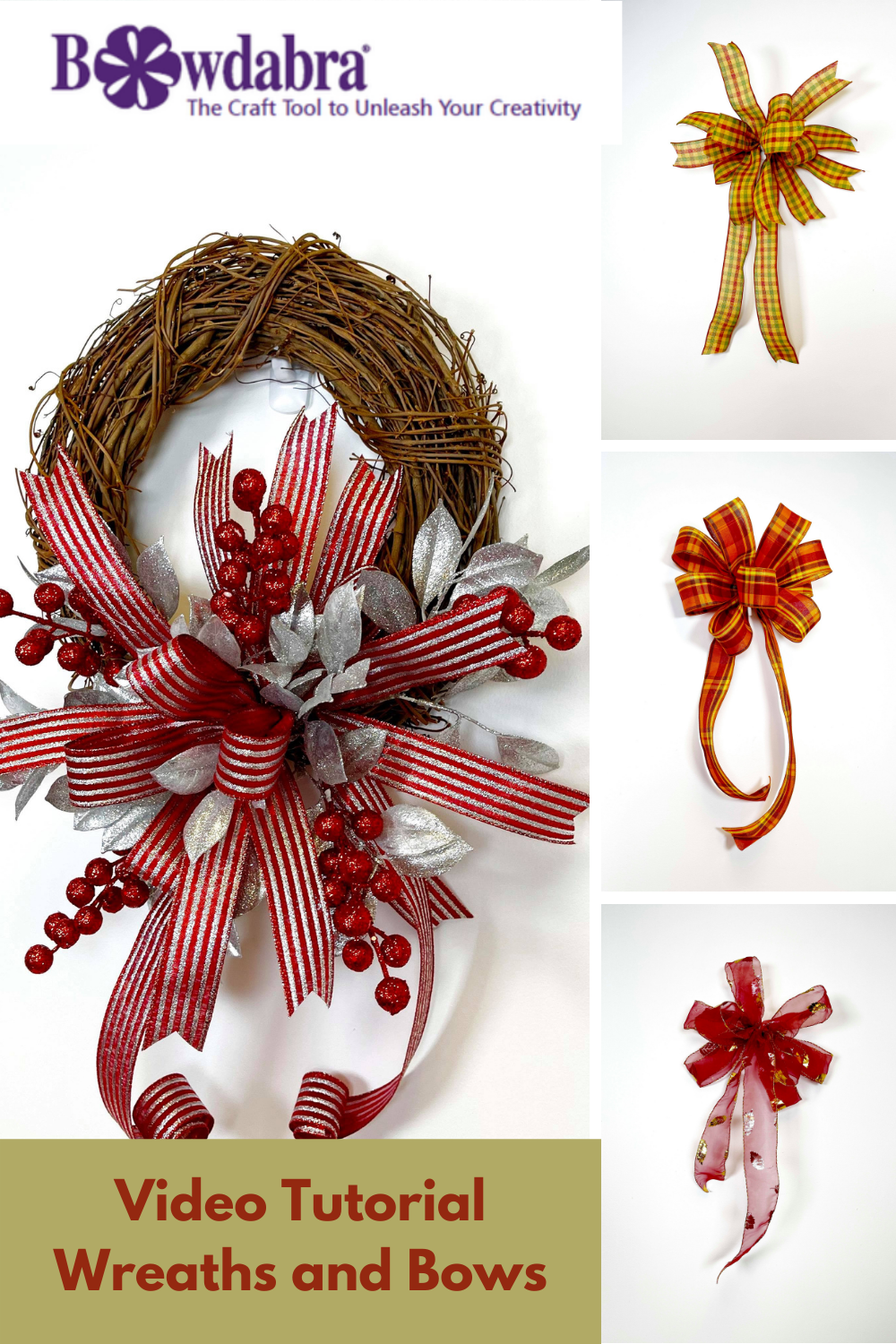 How To Create DIY Fall Bows And Christmas Wreath — Bowdabra Tutorial