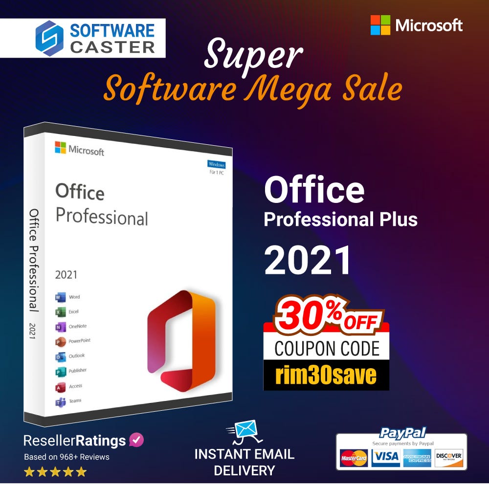 Unlock Your Productivity Potential with Microsoft Office Professional Plus  2021: Exclusive Offer from Software Caster Company's Super Software Mega  Sale! | by Softwarecaster-Shakil | Feb, 2024 | Medium