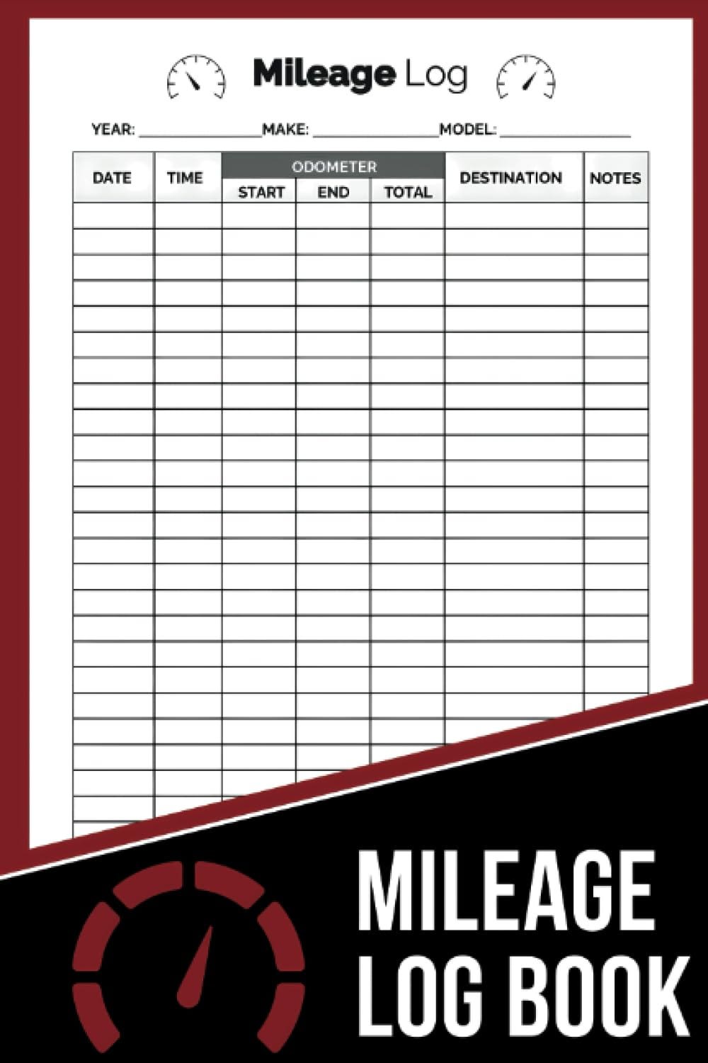 [EBOOK]Mileage Log Book for Taxes for Self Employed Mileage Tracker