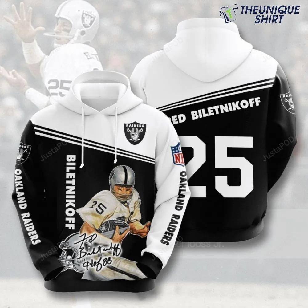 Las Vegas Raiders NFL Fred Biletnikoff 3D All Over Print Hoodie | by Doug Tellez | Mar, 2024 