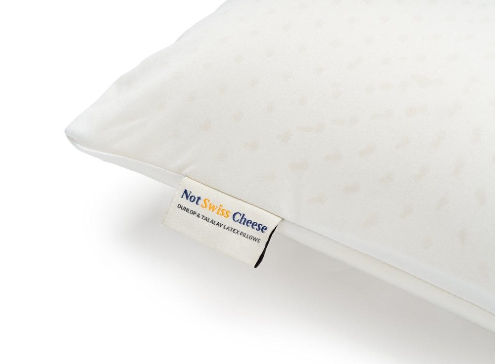 Talalay Latex Foam Pillow Notswisscheese.co.uk Notswisscheese Medium