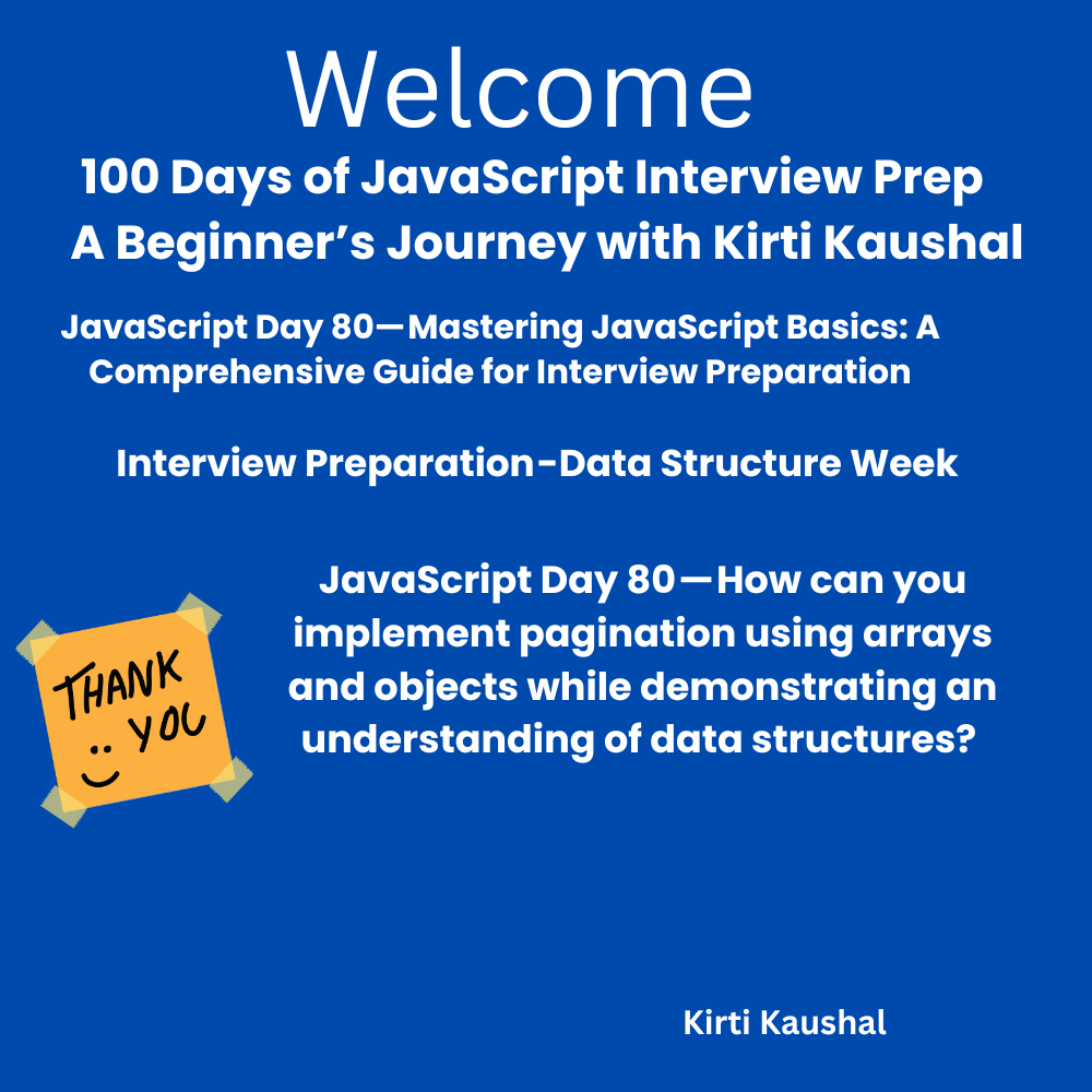 JavaScript Day 80— Mastering JavaScript Basics: A Comprehensive Guide ...