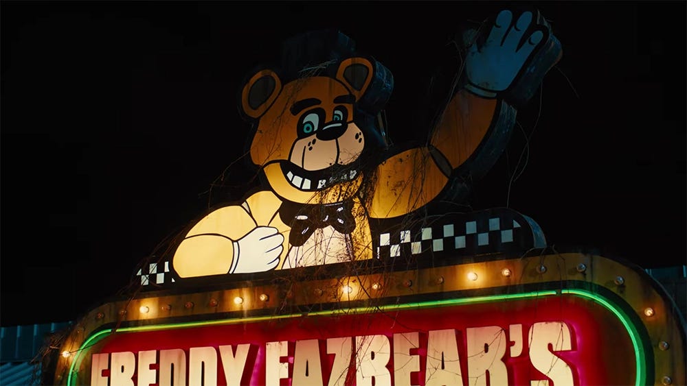 is there a lore reason foxy's sign says it's me? (Credit u