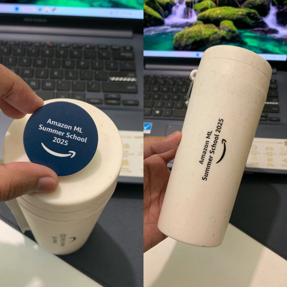 Nothing beats the feeling of opening official Amazon developer swag. It’s a badge of honor that makes the long study sessions completely worth it.