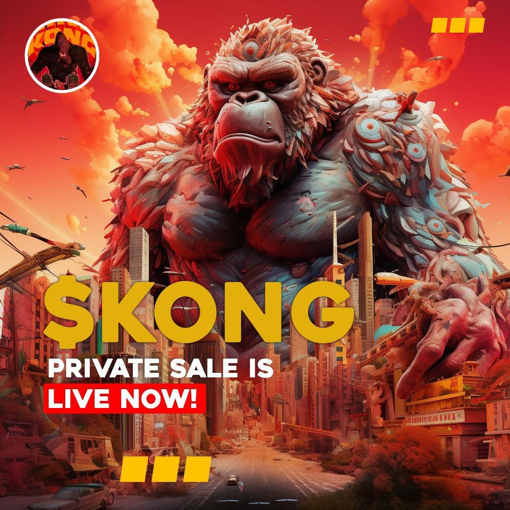 KONG MEME COIN’S PRIVATE SALE IS LIVE NOW Joining Forces with The