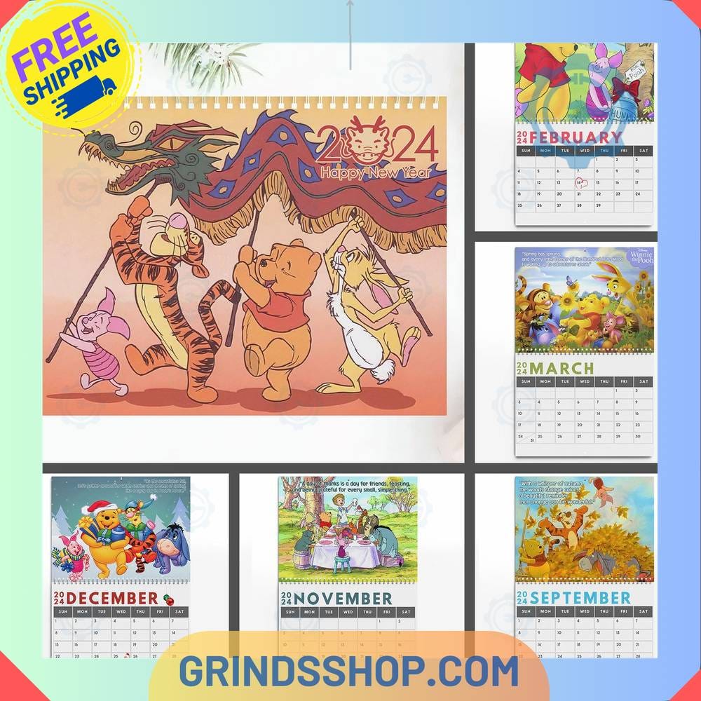 WINNIETHEPOOH 2024 WALL HANGING CALENDAR by Dholekisrav Medium