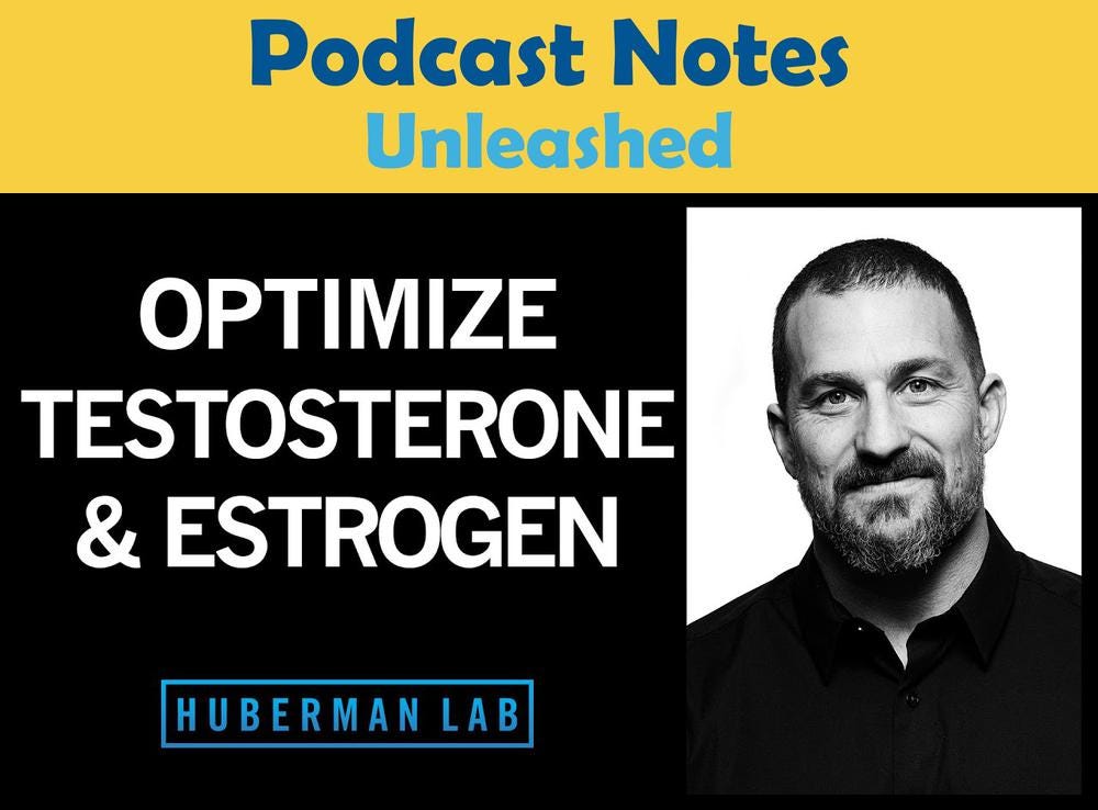 The science of how to optimize testosterone and estrogen Huberman Lab