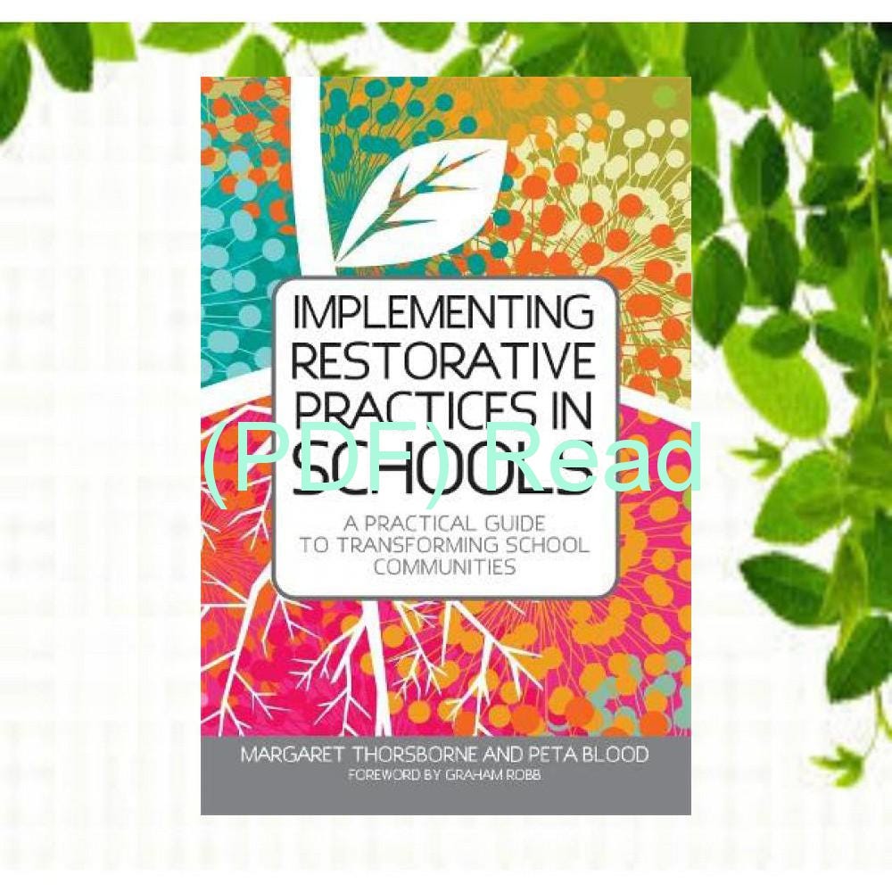  book pdf implementing restorative practices in schools a practical