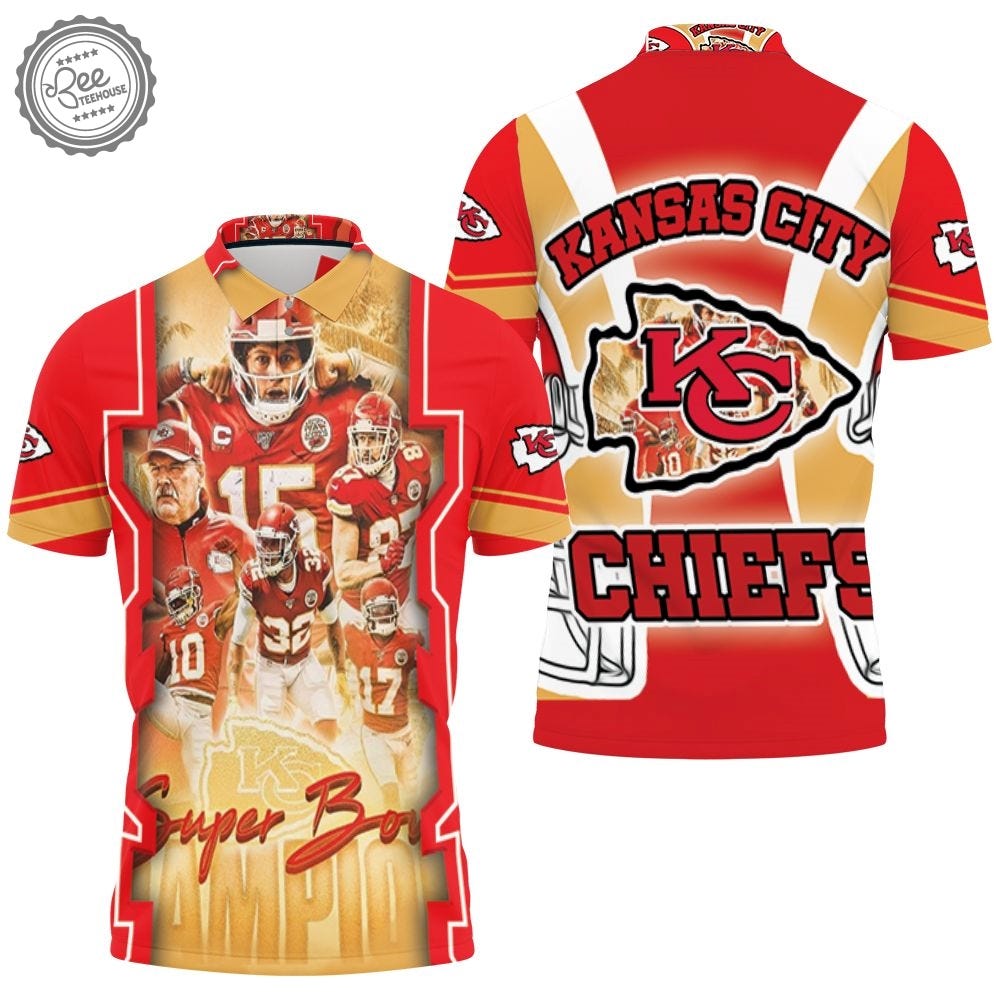 T-shirt Manches Longues Kansas City Chiefs - Champions Super Bowl - Impression Sublimation