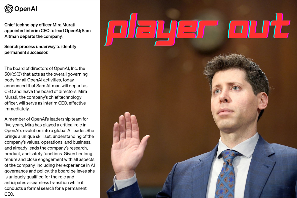 Shocking Turn at OpenAI: CEO Sam Altman is Out — What Happened? | by Marko  Vidrih | Nov, 2023 | Medium