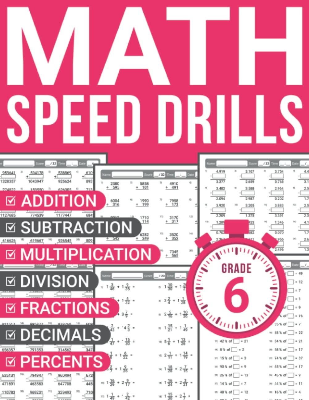 [DOWNLOAD][BEST]} Math Speed Drills 6th Grade: Practice Sheets for Kids ...