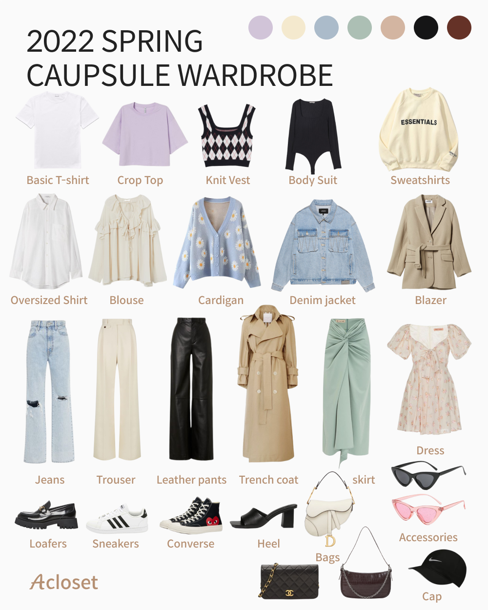 How to Build a Spring Capsule Wardrobe 2022 ver, by Team Acloset