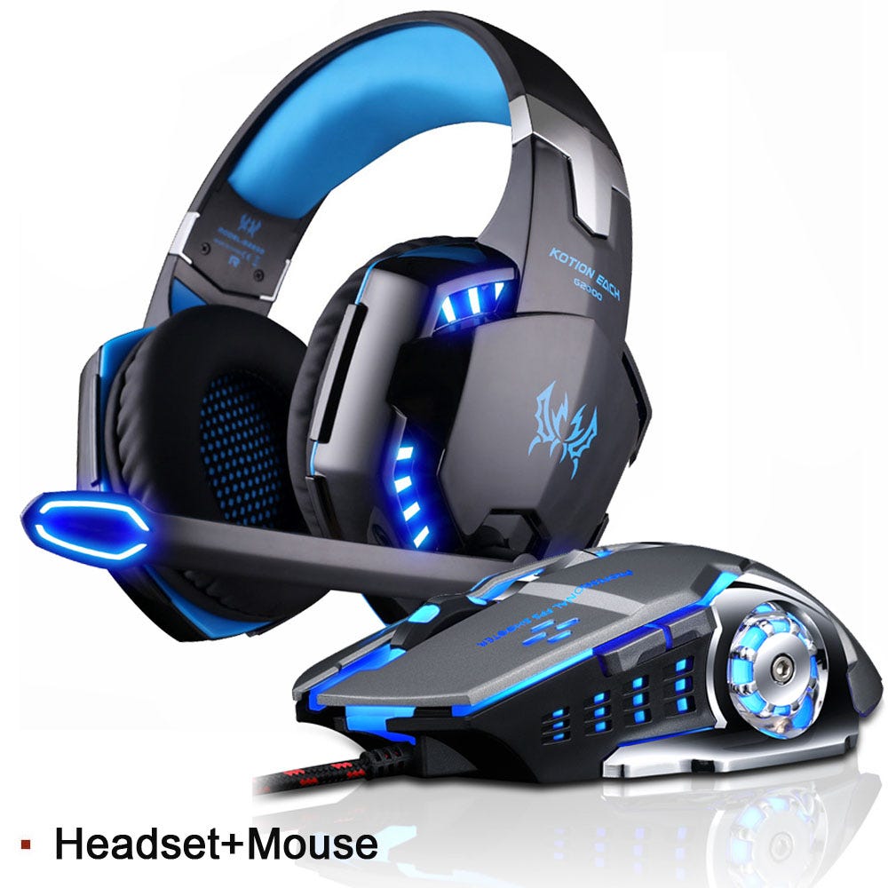 EACH G2000 Gaming Headset Deep Bass Stereo Game Headphone with ...