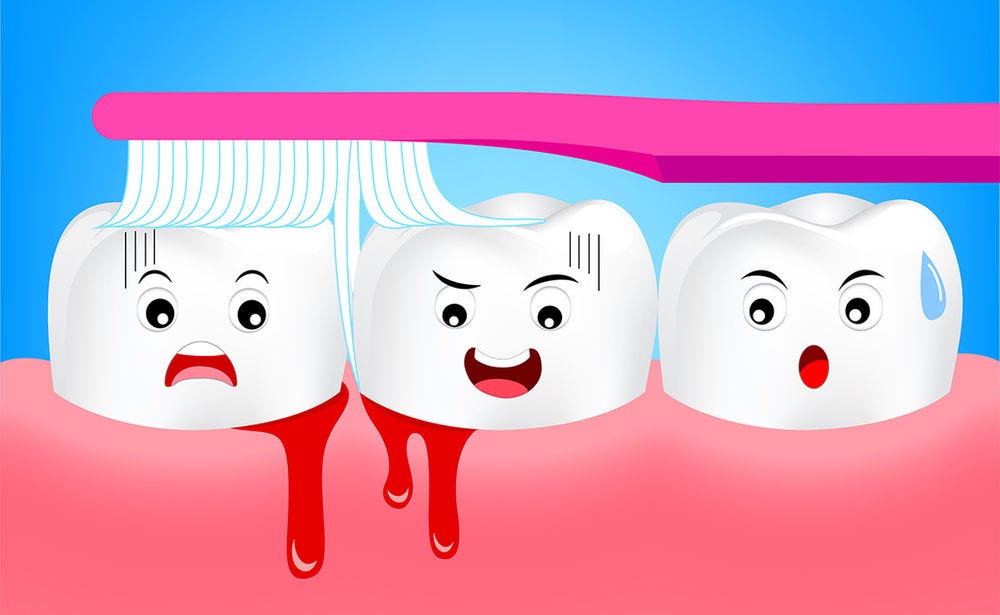Bleeding Gums — Blood From Teeth Home Remedies - Fanirathod - Medium