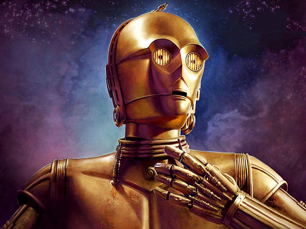 Picture of C3PO from Star Wars.