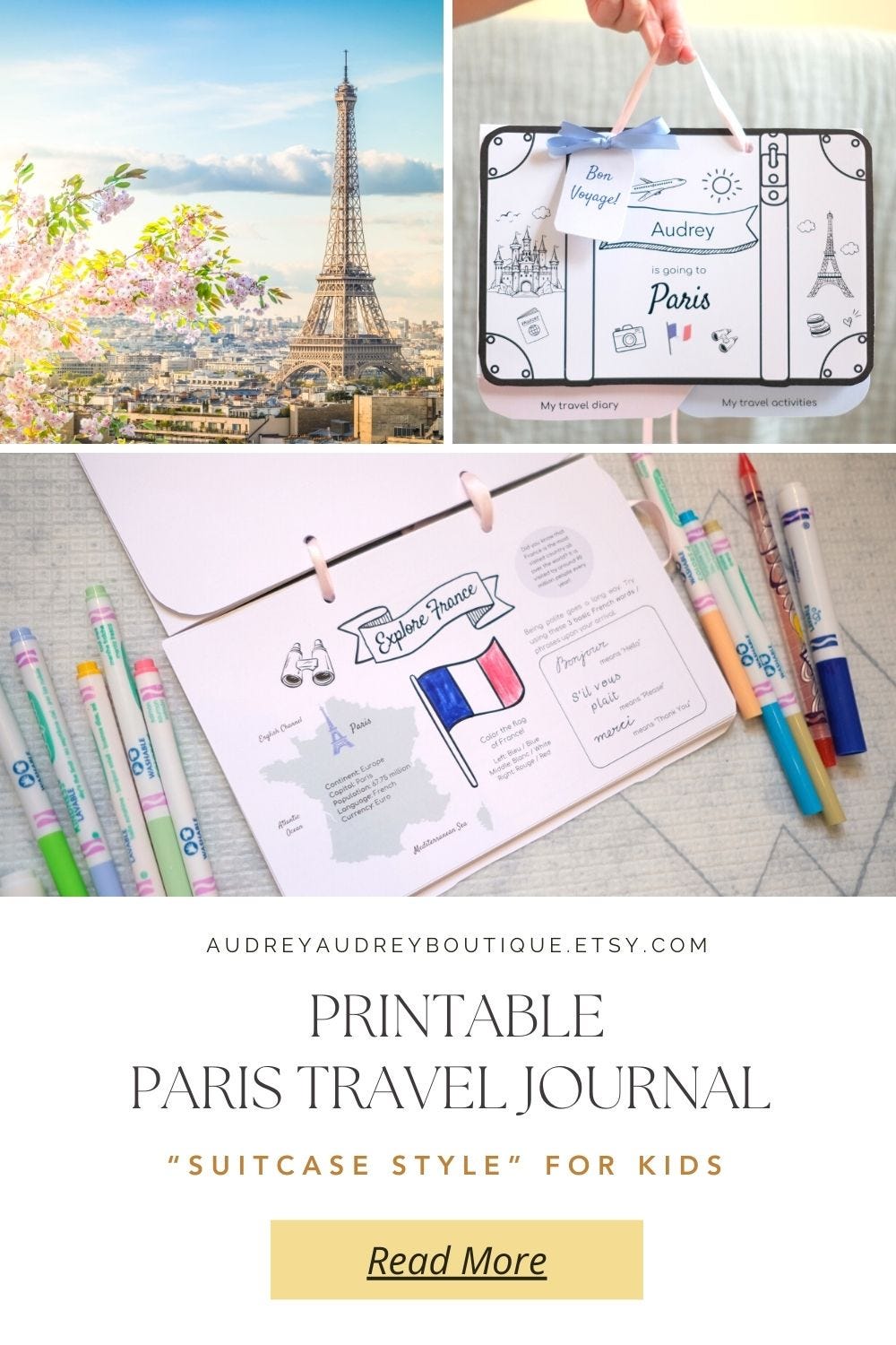 Transform Your Family Adventures into Cherished Memories with Our  Personalized Kids' Travel Paris Journal Kit!, by Audreyaudreyboutique