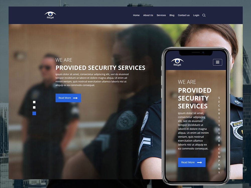 Royal — Security Services Html Template | by HTML Design — Free Html ...