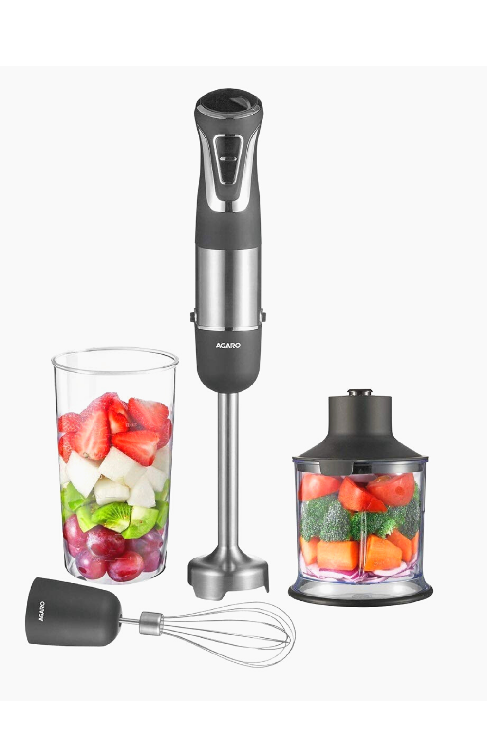 AGARO 33286 Hand Blender and Chopper with Dual Mode and Speed Regulator