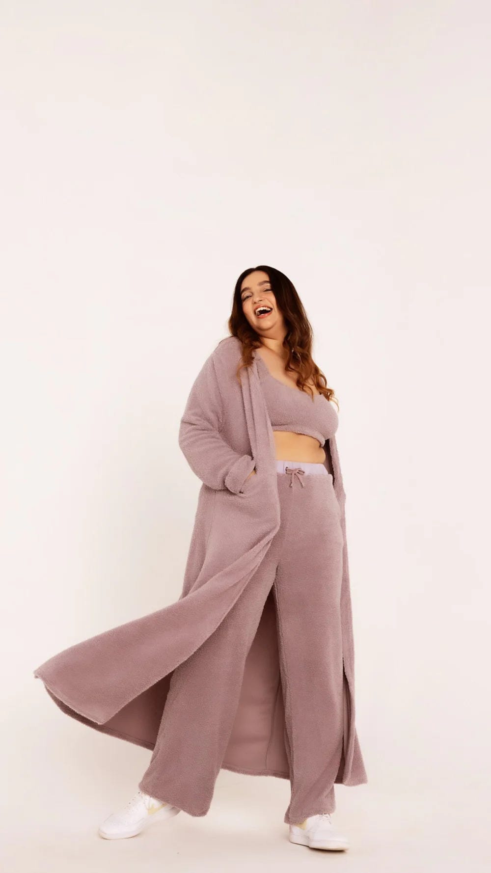 Chic Comfort: The Brielle Teddy Wide-Leg Pants