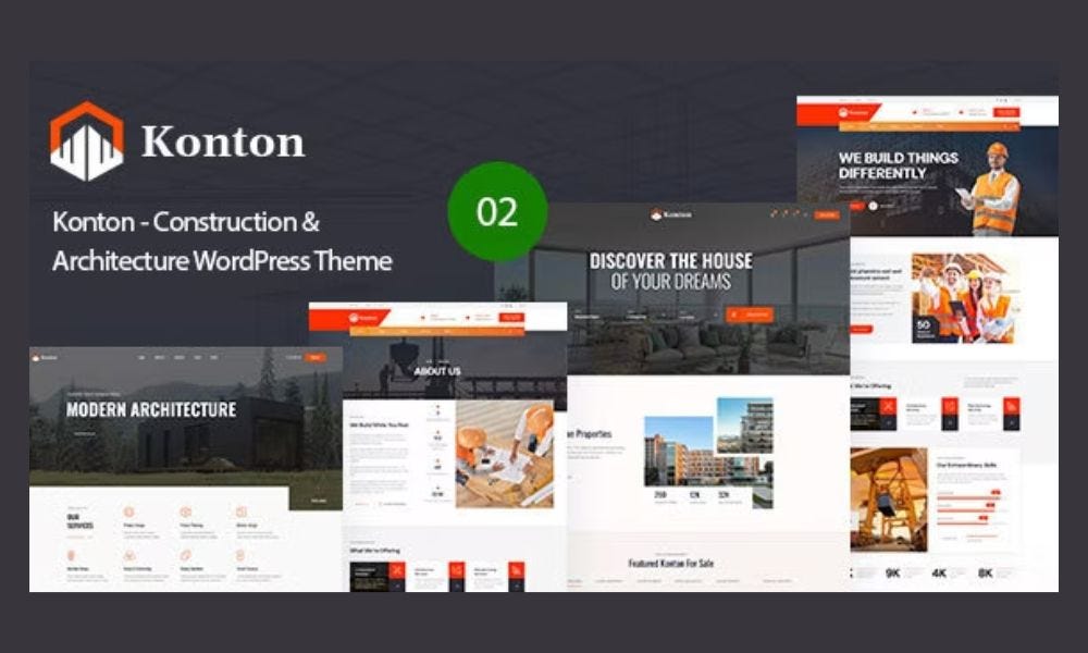 Konton — Construction & Architecture WordPress Theme - Nisan Niaj - Medium