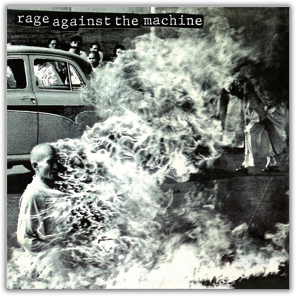 Rage Against The Machine. Another look at some album artwork and
