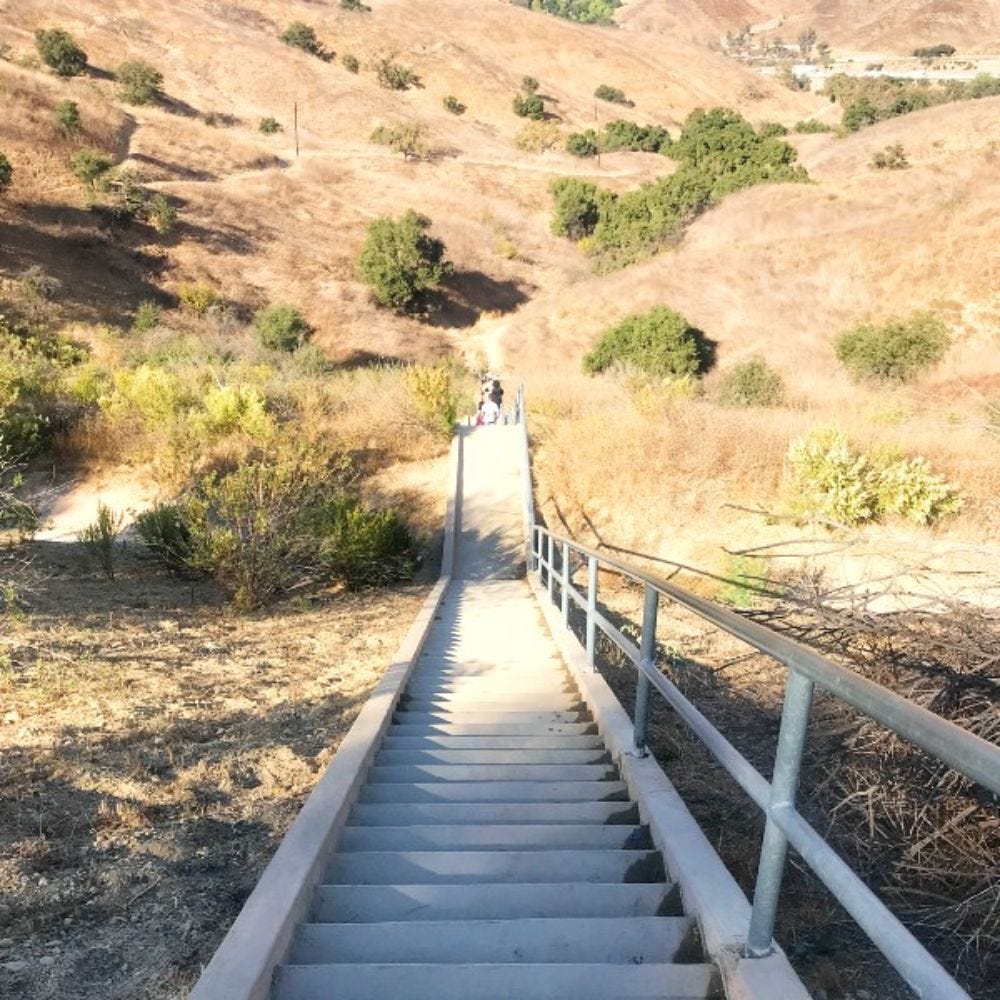 The Challenge Awaits Ascending the Calabasas Stairs in Hidden Hills