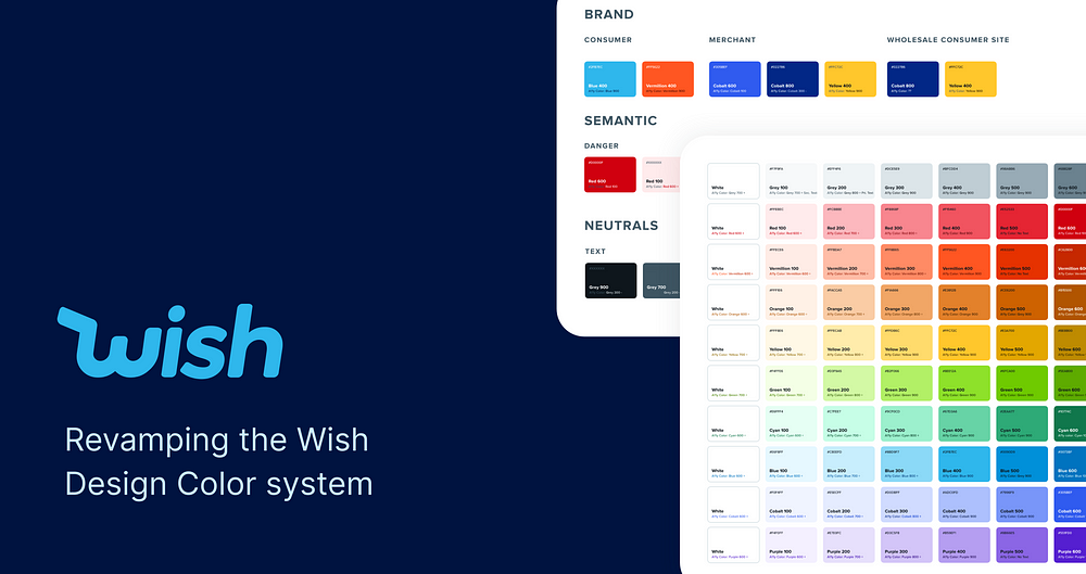 Case study: a Wish design system color story | by Tammy Taabassum | Bootcamp