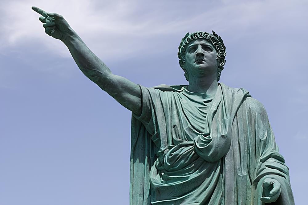 Nero kicked his pregnant wife to death and murdered his mother, and yet statues like this one still stand in his honor. —Image courtesy of Wikipedia