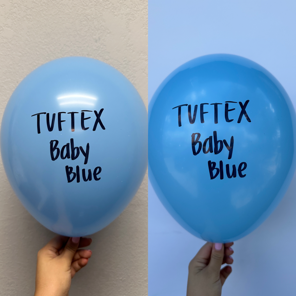 Tuftex Baby Blue 11 inch Latex Balloons 100ct Toy World Medium