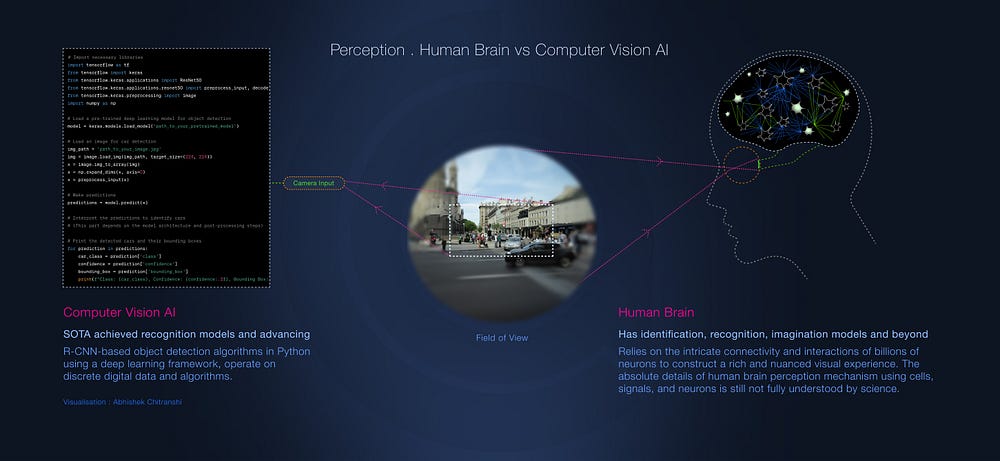 Image 3: Perception — Human brain vs computer vision : Visualisation by Abhishek Chitranshi