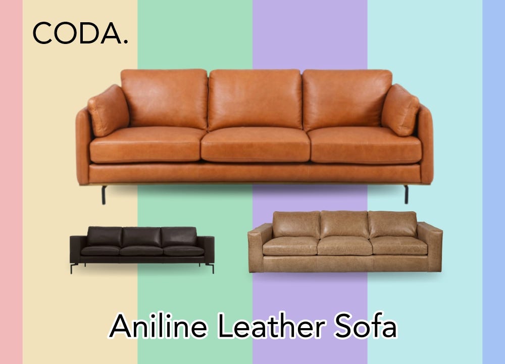 Aniline Leather Sofa Singapore — CODA Furniture CODA Furniture Studio
