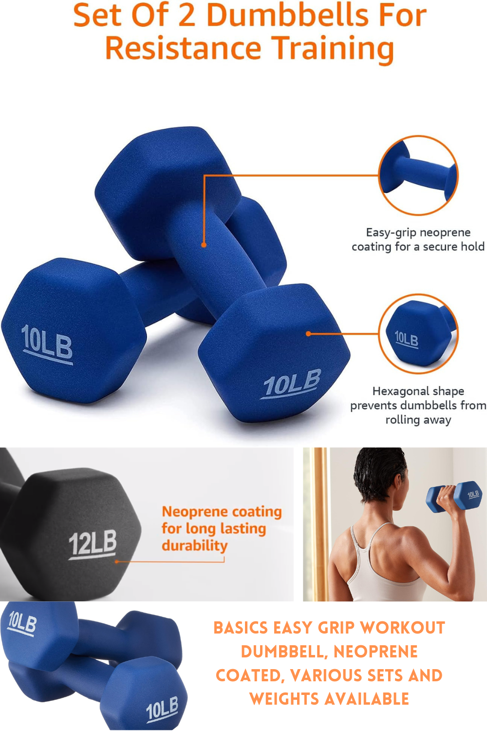 Amazon Basics Easy Grip Workout Dumbbell Review Medium