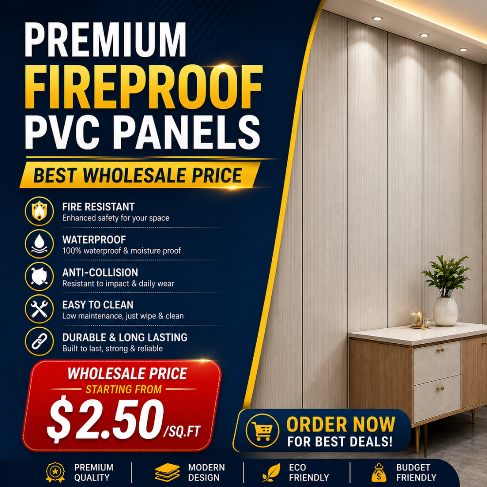 Premium Fireproof PVC Panels Best Wholesale Price.