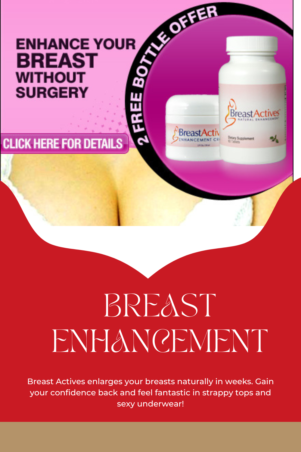 2 BOTTLES Bust Boost Breast Pills Big Boobs support Enhancement