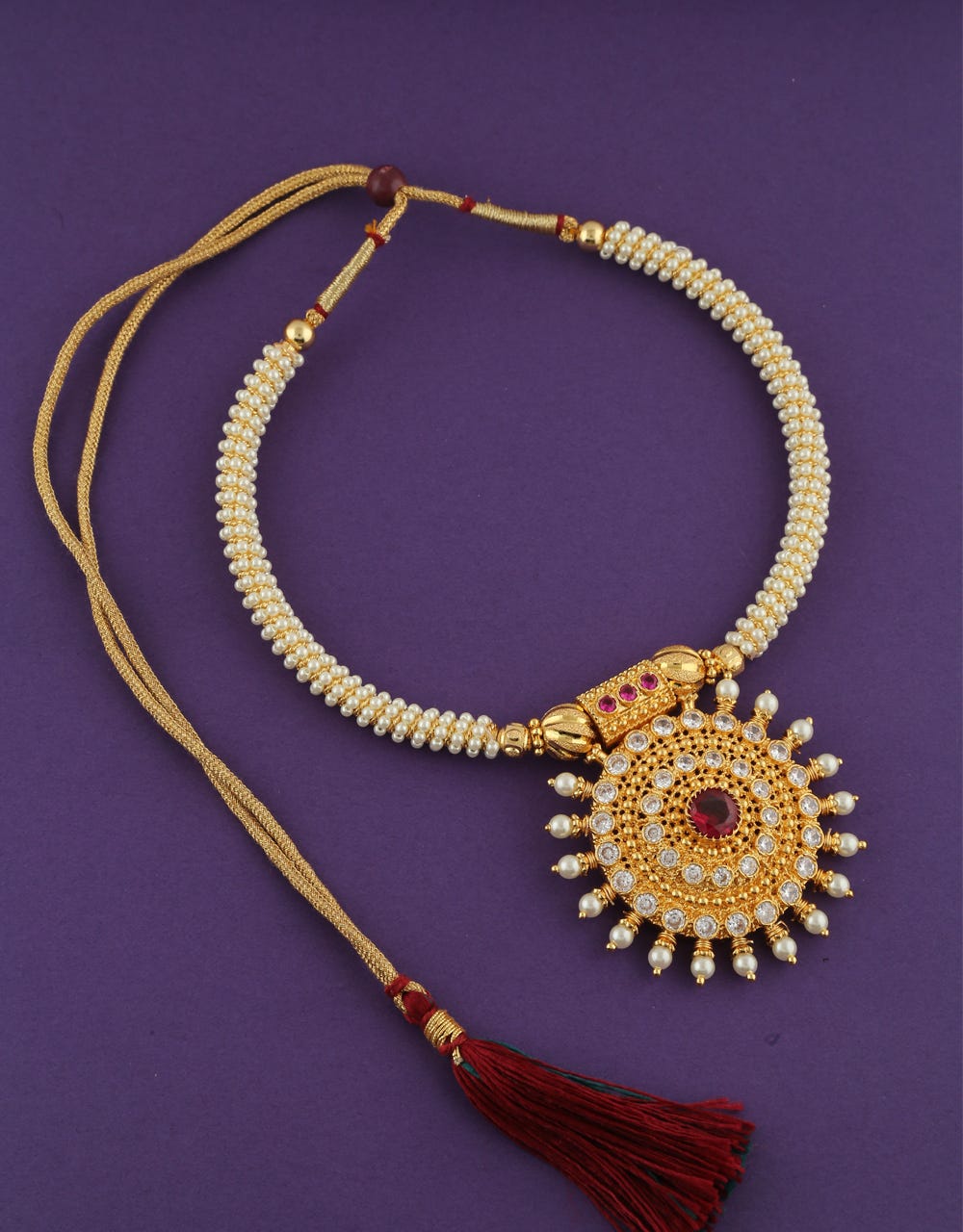 Latest collection of Thushi Design & Maharashtrian Jewellery Online at Lowest Price by Anuradha…