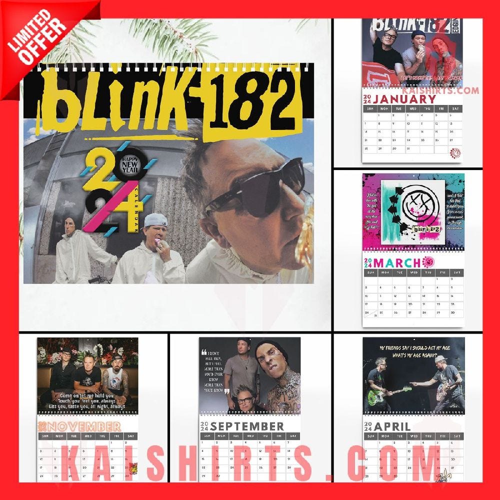 Blink182 2024 Wall Hanging Calendar by Eyamtigresz Jan, 2024 Medium