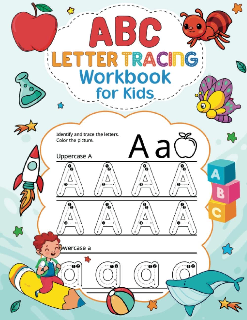 Handwriting practice book for kids: Letter tracing workbook for