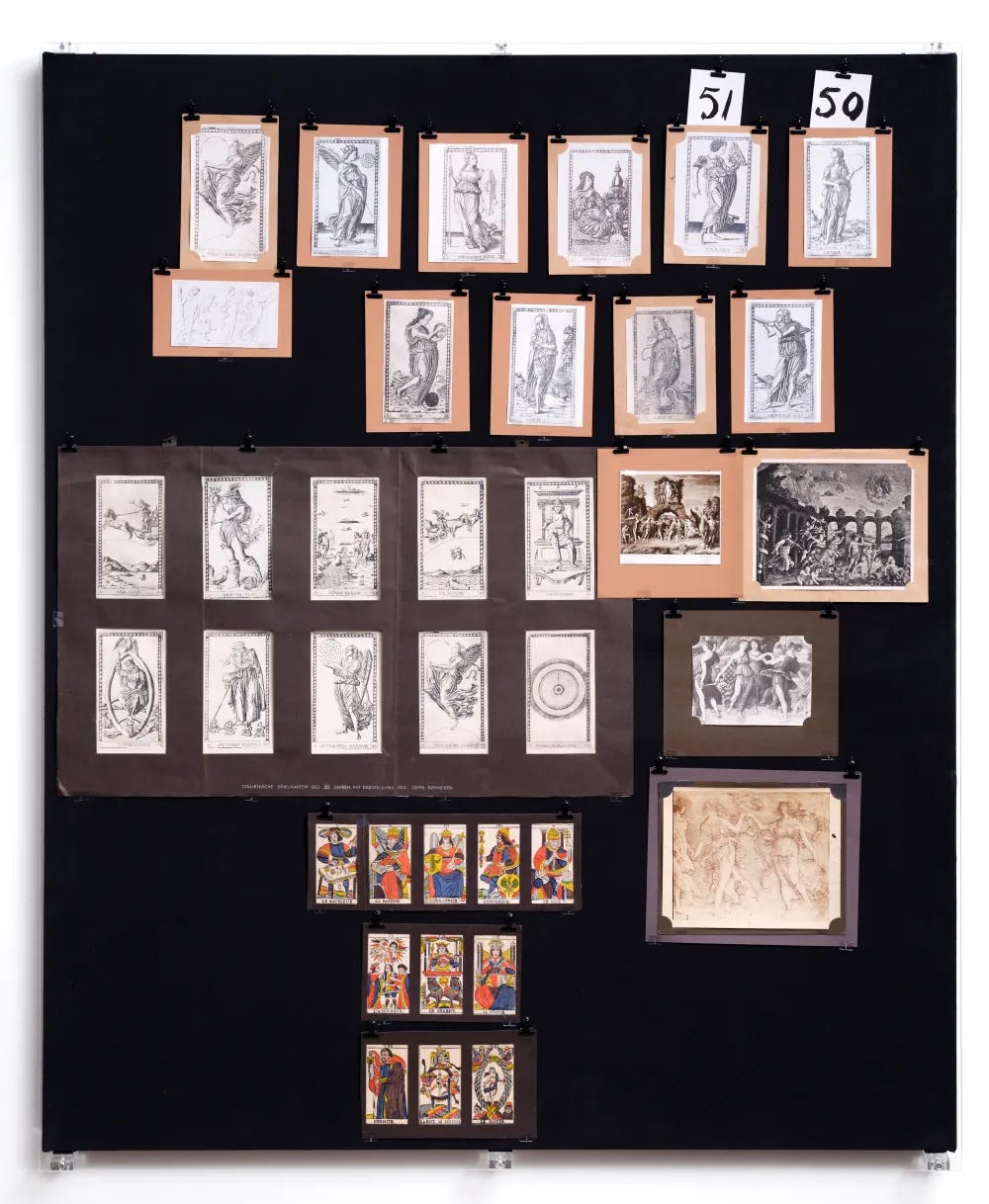 Panel 50–51, Aby Warburg’s Bilderatlas Mnemosyne. Photo by Stephen White & Co.