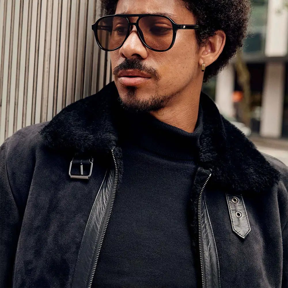 How to Wear a Leather Shearling Jacket: Styling Tips