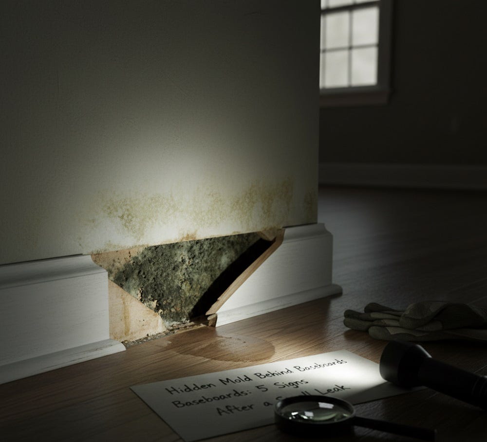 Hidden Mold Behind Baseboards: 5 Signs After a Small Leak