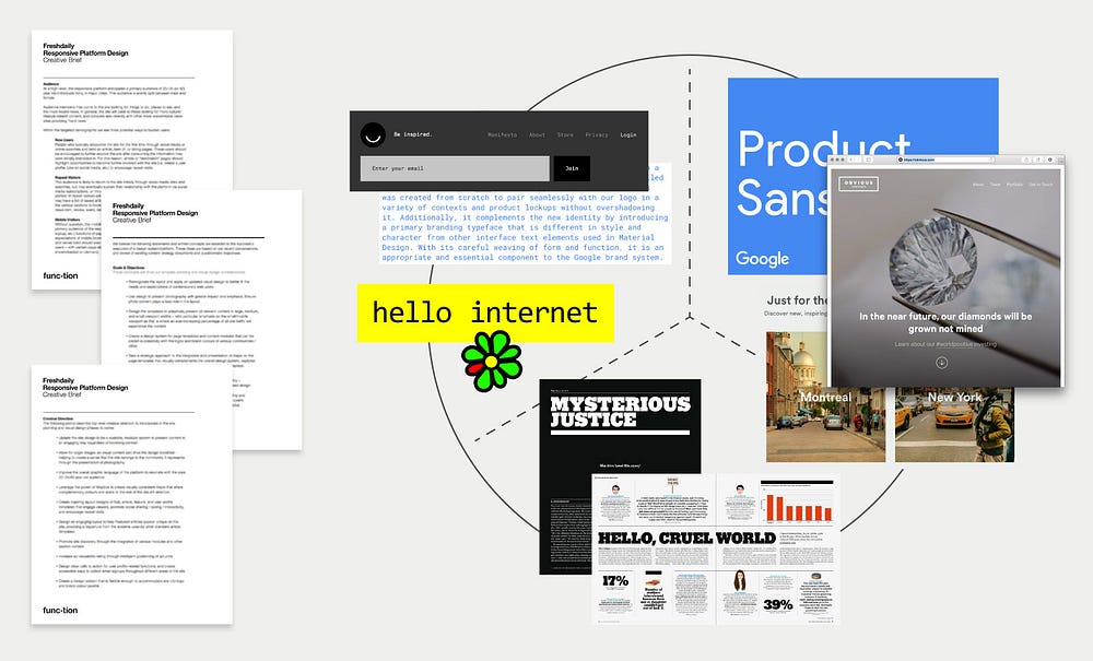 An overview of our creative strategy and design brief with references to specific visual elements